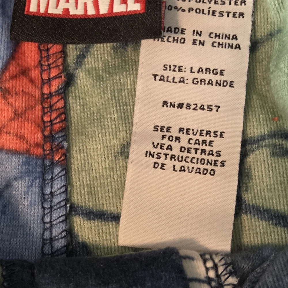 Mens Marvel Superheroes Characters Silky Pajama Pants Sz Large
